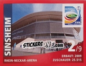 Sticker Sinsheim - FIFA Women's World Cup Germany 2011 - Panini