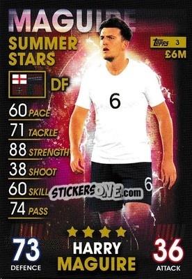 Sticker Harry Maguire - Match Attax 101. Season 2018-2019 n. 3 - Topps