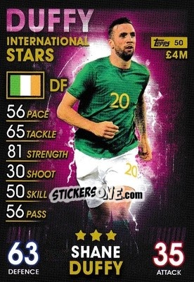 Sticker Shane Duffy - Match Attax 101. Season 2018-2019 n. 50 - Topps