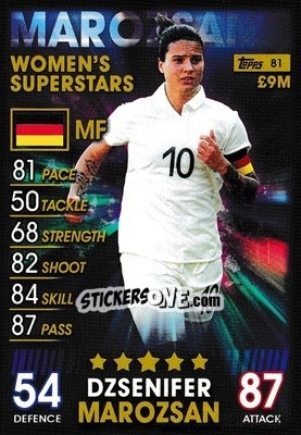 Cromo Dzsenifer Marozsan - Match Attax 101. Season 2018-2019 n. 81 - Topps