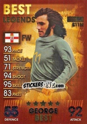 Sticker George Best - Match Attax 101. Season 2018-2019 n. 88 - Topps
