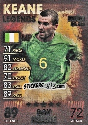 Sticker Roy Keane - Match Attax 101. Season 2018-2019 n. 89 - Topps
