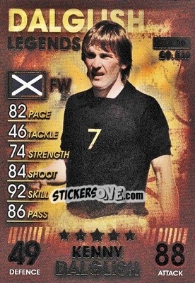 Sticker Kenny Dalglish - Match Attax 101. Season 2018-2019 n. 90 - Topps