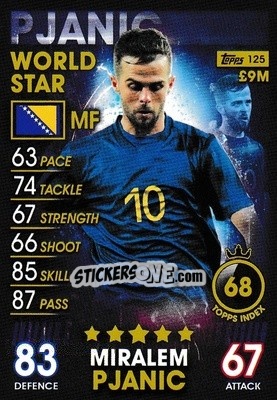 Sticker Miralem Pjanic - Match Attax 101. Season 2018-2019 n. 125 - Topps