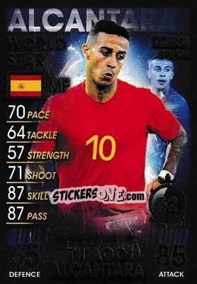 Sticker Thiago Alcantara - Match Attax 101. Season 2018-2019 n. 141 - Topps