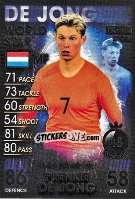 Sticker Frenkie de Jong - Match Attax 101. Season 2018-2019 n. 145 - Topps
