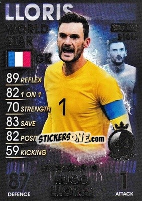 Sticker Hugo Lloris - Match Attax 101. Season 2018-2019 - Topps