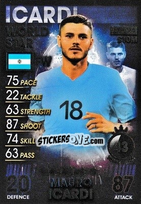 Sticker Mauro Icardi - Match Attax 101. Season 2018-2019 n. 150 - Topps