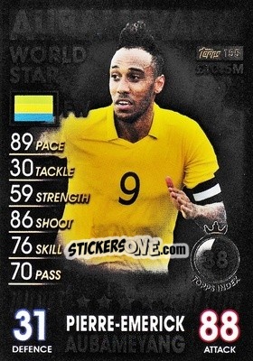 Sticker Pierre-Emerick Aubameyang - Match Attax 101. Season 2018-2019 n. 155 - Topps