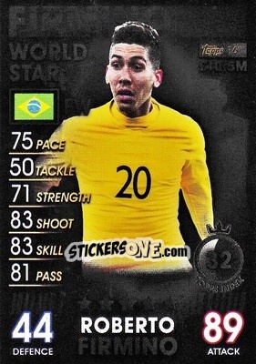 Sticker Roberto Firmino - Match Attax 101. Season 2018-2019 n. 161 - Topps