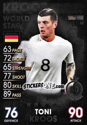 Sticker Toni Kroos - Match Attax 101. Season 2018-2019 n. 163 - Topps