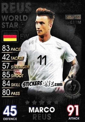 Sticker Marco Reus - Match Attax 101. Season 2018-2019 n. 166 - Topps