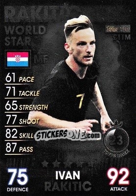 Sticker Ivan Rakitic - Match Attax 101. Season 2018-2019 n. 170 - Topps