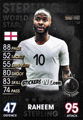 Sticker Raheem Sterling - Match Attax 101. Season 2018-2019 n. 178 - Topps