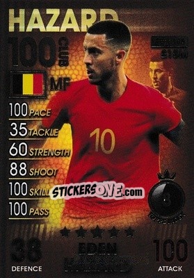 Sticker Eden Hazard - Match Attax 101. Season 2018-2019 n. 185 - Topps