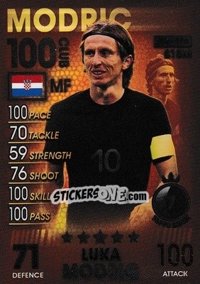 Sticker Luka Modric - Match Attax 101. Season 2018-2019 n. 186 - Topps