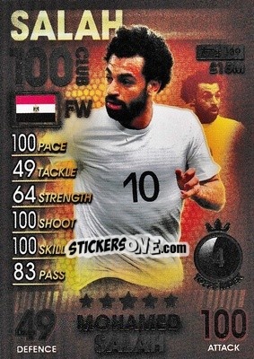 Figurina Mohamed Salah - Match Attax 101. Season 2018-2019 - Topps