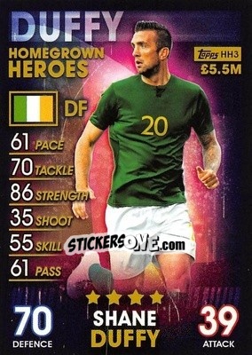Sticker Shane Duffy - Match Attax 101. Season 2018-2019 n. HH3 - Topps
