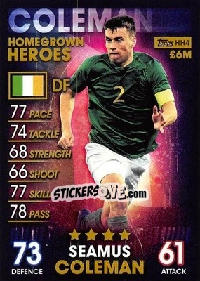Sticker Seamus Coleman - Match Attax 101. Season 2018-2019 n. HH4 - Topps
