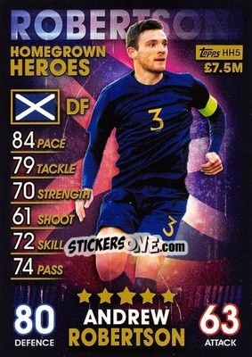 Sticker Andrew Robertson - Match Attax 101. Season 2018-2019 n. HH5 - Topps