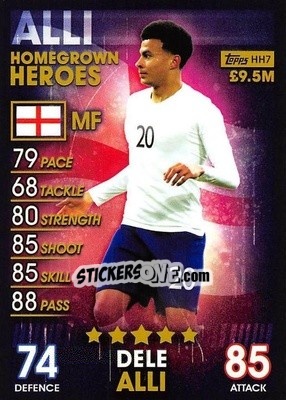 Sticker Dele Alli - Match Attax 101. Season 2018-2019 n. HH7 - Topps
