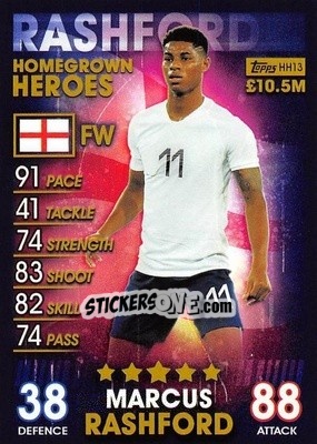 Sticker Marcus Rashford - Match Attax 101. Season 2018-2019 n. HH13 - Topps