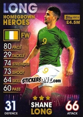 Sticker Shane Long - Match Attax 101. Season 2018-2019 n. HH14 - Topps