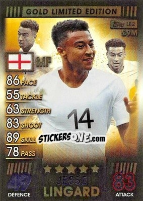 Sticker Jesse Lingard - Match Attax 101. Season 2018-2019 n. LE2 - Topps