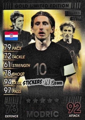 Sticker Luka Modric - Match Attax 101. Season 2018-2019 n. LE3 - Topps
