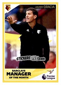 Cromo Javi Gracia - Manager of the Month - Tabloid Premier League - Panini