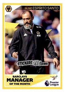 Sticker Nuno Espirito Santo - Manager of the Month - Tabloid Premier League n. 22 - Panini