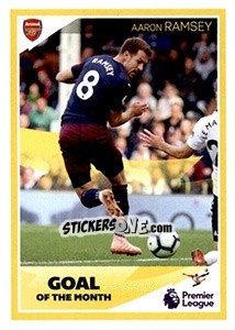 Sticker Aaron Ramsey - Goal of the Month - Tabloid Premier League n. 36 - Panini