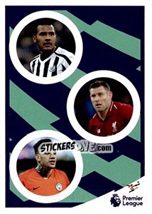 Sticker Salomon Rondon / James Milner / Ederson - Tabloid Premier League n. 38 - Panini