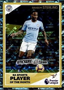 Cromo Raheem Sterling - Player of the Month - Tabloid Premier League - Panini