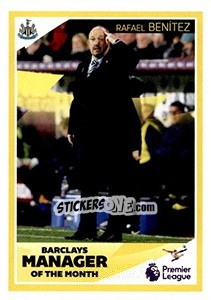 Cromo Rafael Benitez - Manager of the Month - Tabloid Premier League - Panini