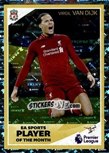 Sticker Virgil van Dijk - Player of the Month - Tabloid Premier League - Panini