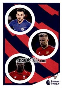 Sticker Pedro Rodriguez / Luke Shaw / Sadio Mane - Tabloid Premier League n. 74 - Panini