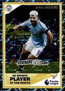 Figurina Sergio Agüero - Player of the Month - Tabloid Premier League - Panini