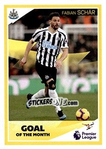 Sticker Fabian Schär - Goal of the Month - Tabloid Premier League n. 80 - Panini