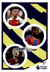 Sticker Granit Xhaka /  Aaron Wan-Bissaka / Javier Hernandez - Tabloid Premier League - Panini