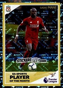 Sticker Sadio Mane - Player of the Month - Tabloid Premier League - Panini