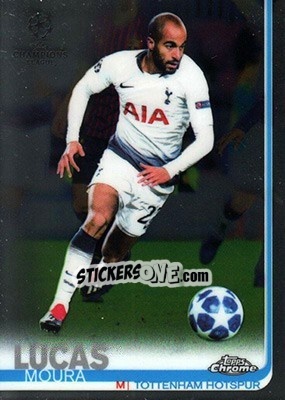 Sticker Lucas Moura - UEFA Champions League Chrome 2018-2019 n. 2 - Topps