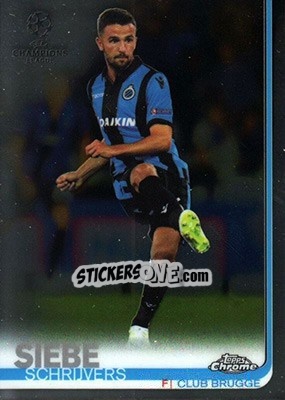 Sticker Siebe Schrijvers - UEFA Champions League Chrome 2018-2019 n. 11 - Topps