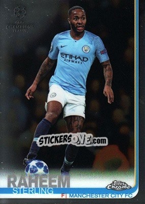 Sticker Raheem Sterling - UEFA Champions League Chrome 2018-2019 n. 12 - Topps
