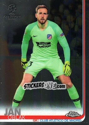 Sticker Jan Oblak - UEFA Champions League Chrome 2018-2019 n. 32 - Topps