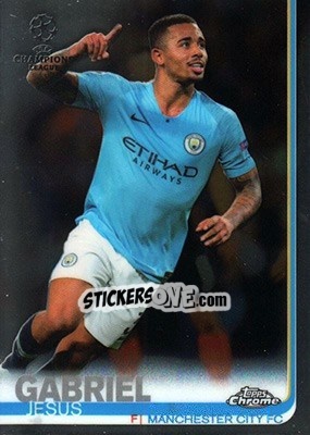Sticker Gabriel Jesus - UEFA Champions League Chrome 2018-2019 n. 51 - Topps