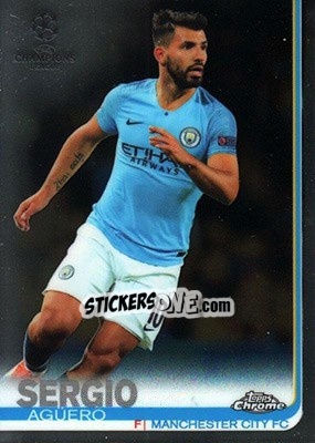Sticker Sergio Agüero - UEFA Champions League Chrome 2018-2019 n. 79 - Topps