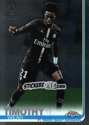 Sticker Timothy Weah - UEFA Champions League Chrome 2018-2019 n. 92 - Topps