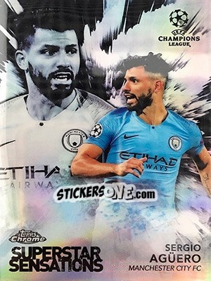 Sticker Sergio Agüero - UEFA Champions League Chrome 2018-2019 - Topps