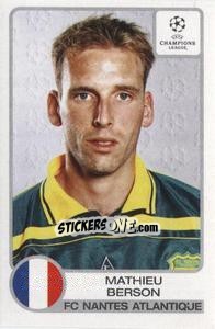 Sticker Mathieu Berson - UEFA Champions League 2001-2002 n. 122 - Panini
